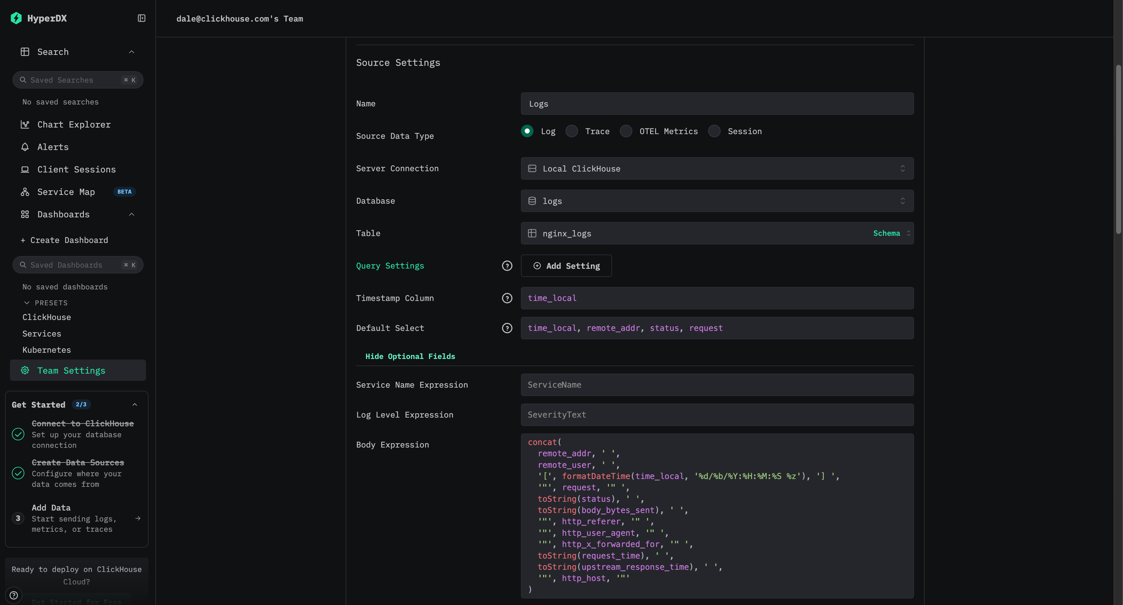 데이터 소스 생성 - Vector