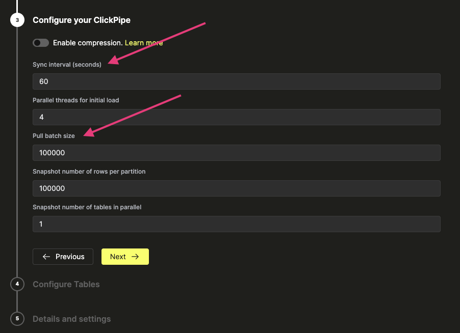 ��동기화 설정 생성